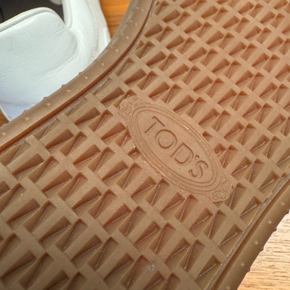 Authentic Tod’s Tabs Leather Sneakers, Women’s White Designer Casual Shoes 37.5 - Picture 6 of 12